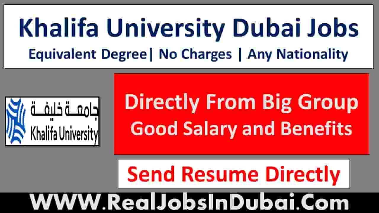 Khalifa University Careers Dubai Jobs Vacancies 2024 RealJobs