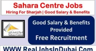 Sahara Centre Group Jobs In Sharjah