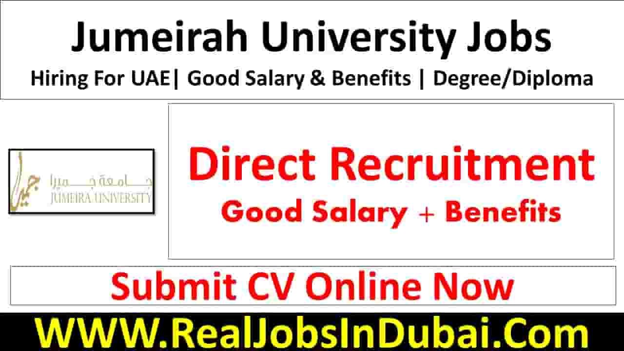 Jumeira University Careers New Vacancies UAE 2024 RealJobs