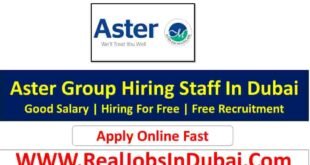 Aster Careers Dubai Jobs