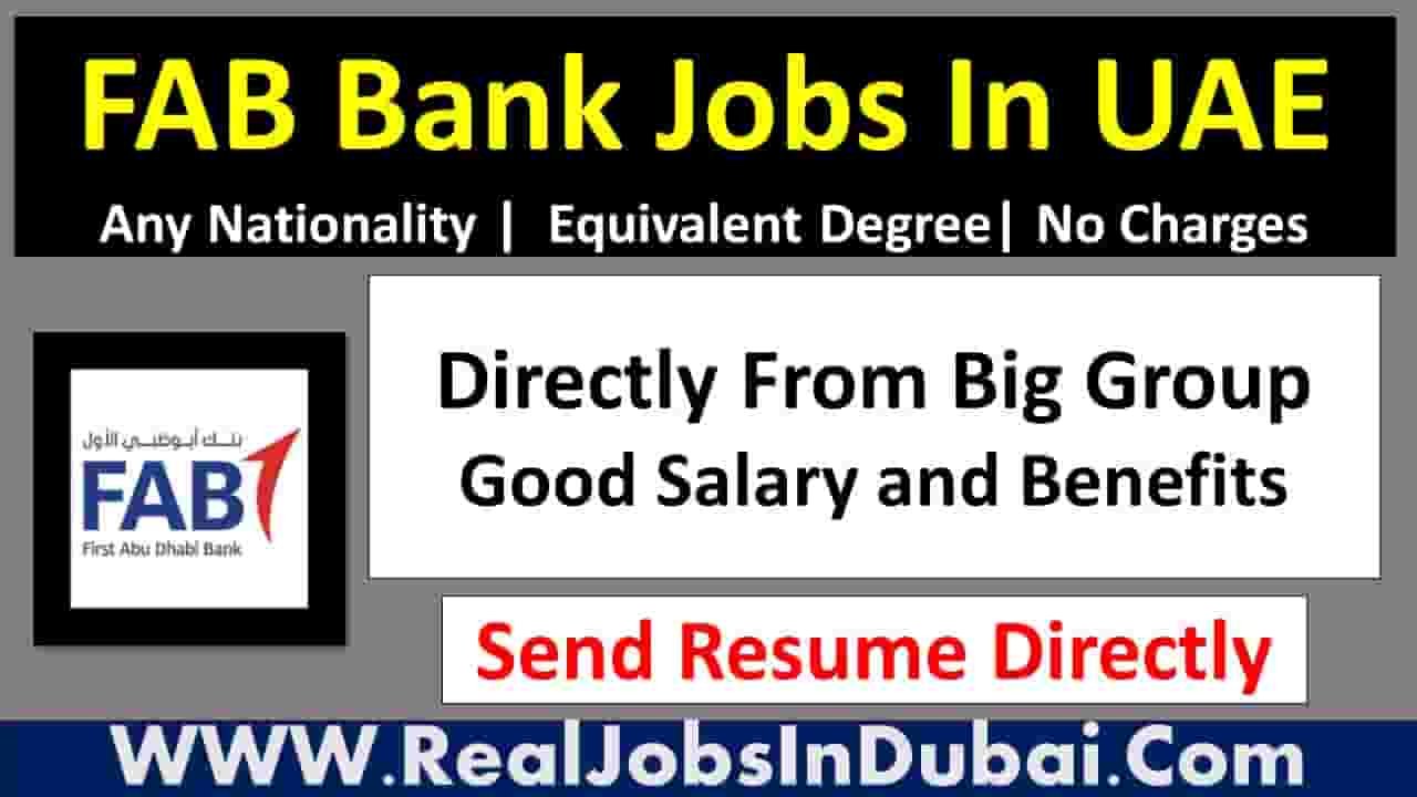 FAB Bank Jobs In Dubai