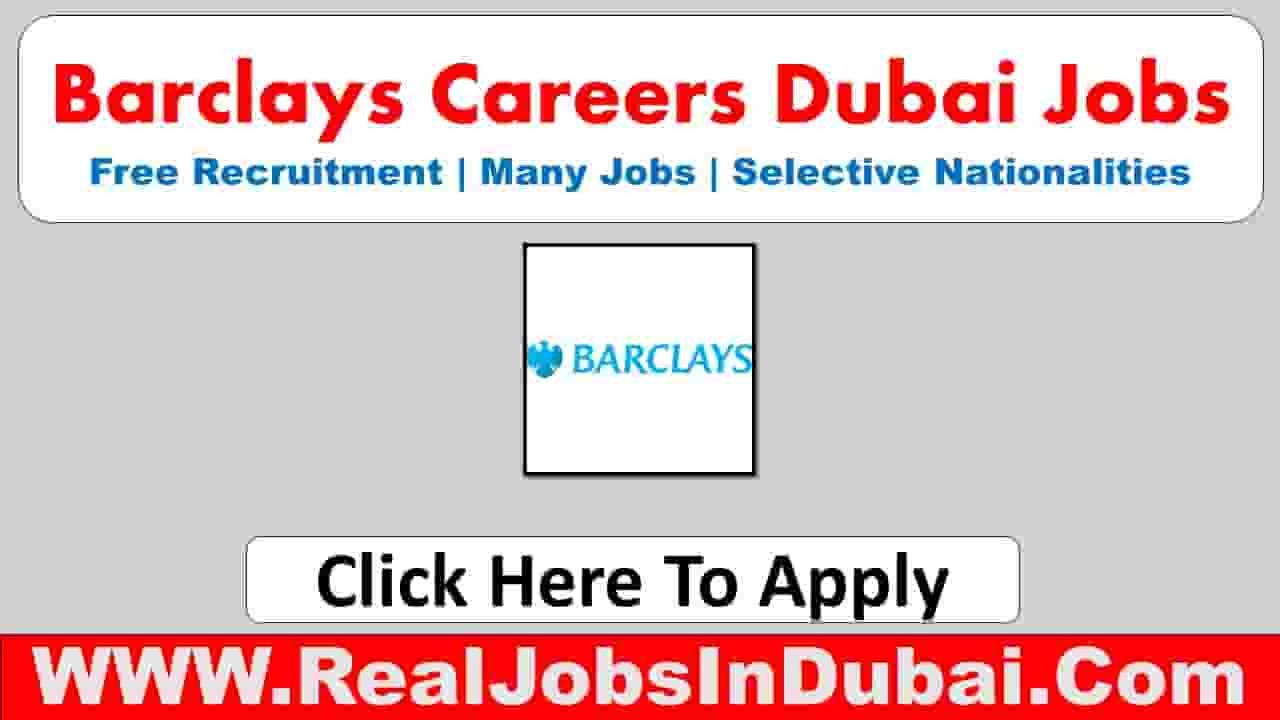 BARCLAYS Dubai Careers Jobs Vacancies 2024 RealJobs
