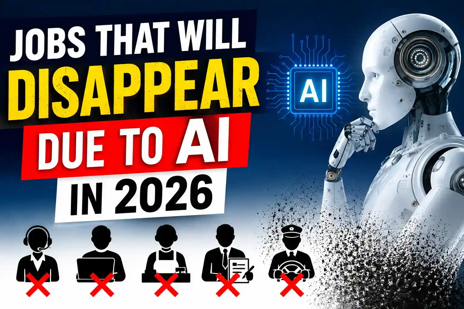 Jobs That Will Disappear Due to AI in 2026